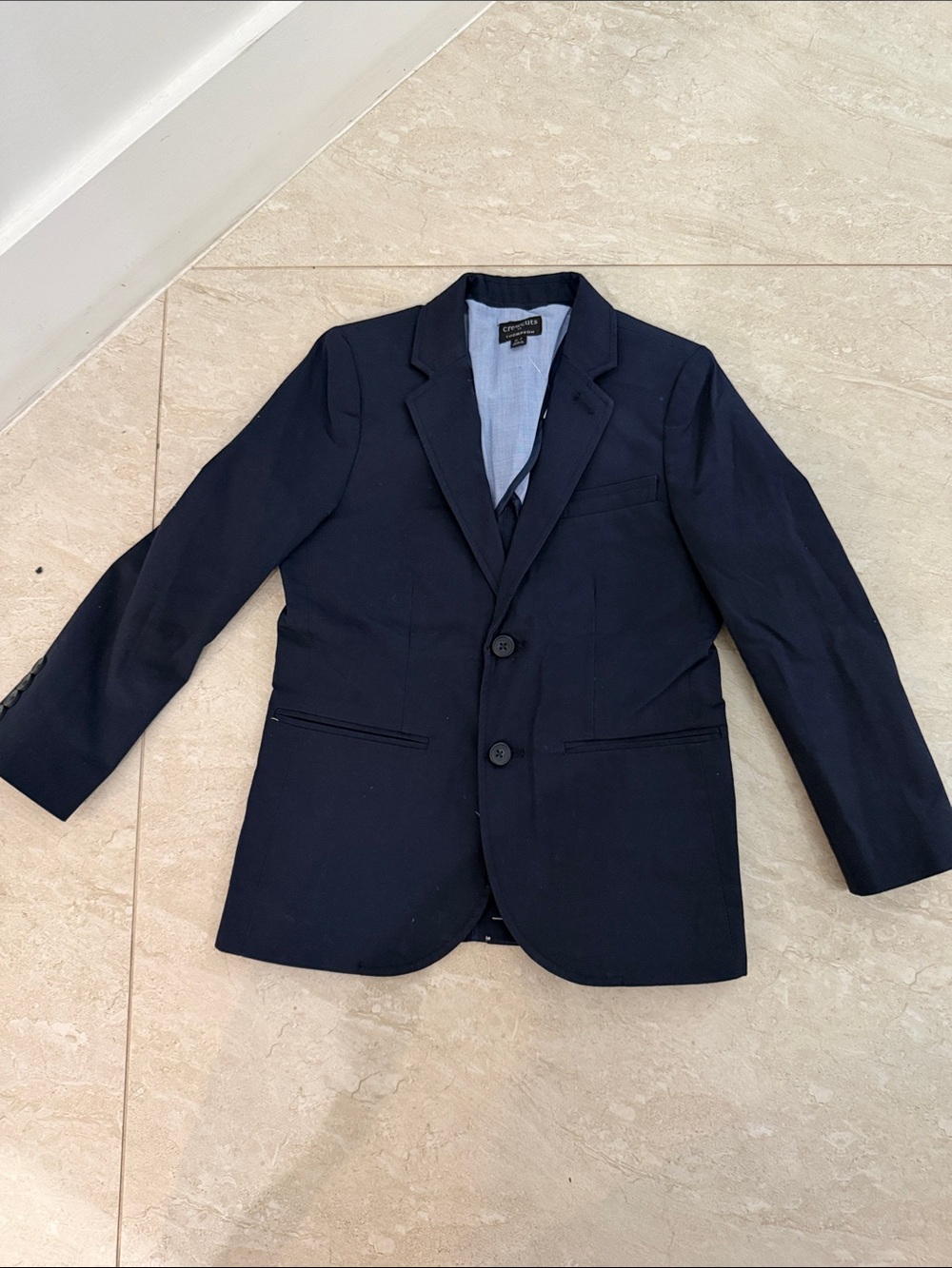 Crewcuts Boys' Dark Navy Classic Two-Button Blazer